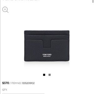 TOM FORD GRAINED LEATHER CLASSIC CARDHOLDER